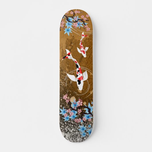 Koi Pond - hout - Japans ontwerpskateboard Skateboard (Voorkant)