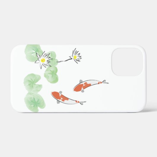 Koi Pond iPhone 12 Mini Coque (Verso (horizontal))