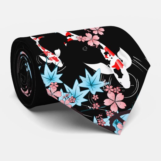 Koi Pond - Lente - Japans Stropdas van het Ontwerp (Opgerold)