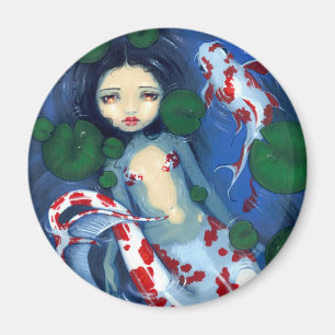 "Koi Pond Mermaid" Magnet Magneet