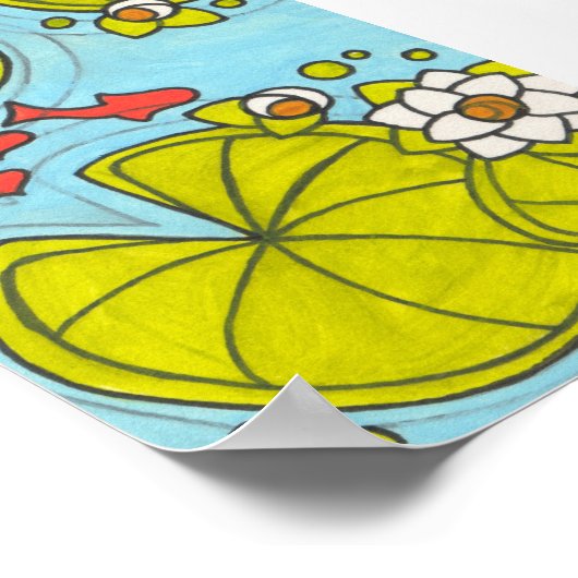 Koi Pond Mixed Media Print (Hoek)