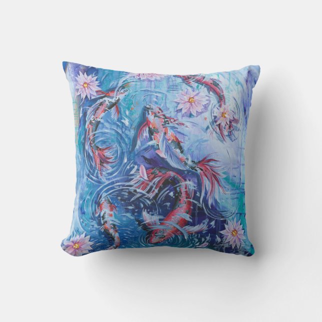 Koi Pond Pillow Kussen (Voorkant)