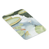 Koi Pond Reflection met vissen en geles Magneet (Rechterzijde)