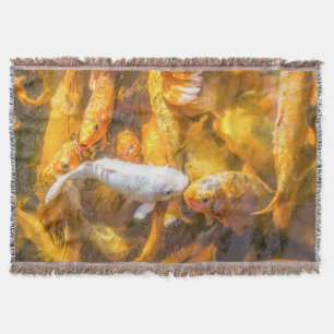 Koi Pond Throw Blanket Deken