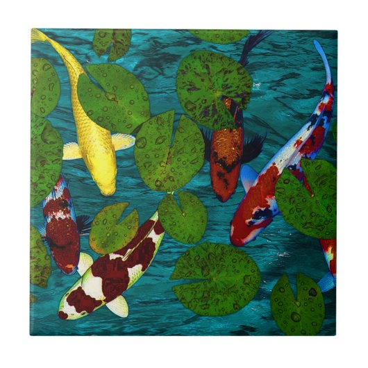KOI POND Tile Tegeltje (Voorkant)