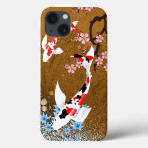 Koi Pond Wood: iPad-aircase iPhone 13 Hoesje
