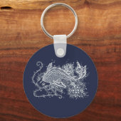 Koi Tattoo Button Sleutelhanger (Voorkant)