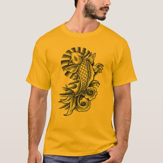 Koi-Tattoo geïnspireerd T-shirt (Voorkant)