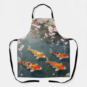 Koi Vijver Kersenbloesem Sereniteit Schort