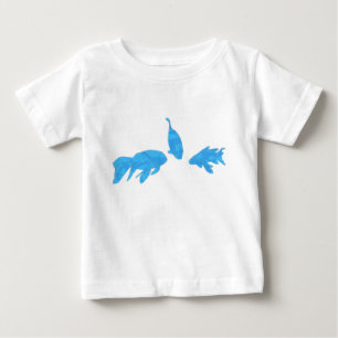 Koi vis, blauwe tape abstract tshirt