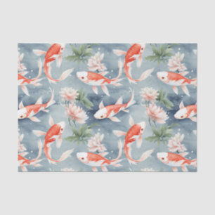 Koi Vis Bloemenvijver Decoupage Tissuepapier