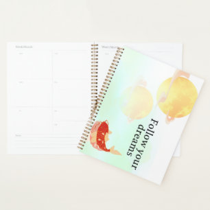 Koi Vis Droom Citaat Kunstprint – "Volg Je Droom Planner