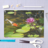 Koi Vis in de Waterlelie Vijver Tissuepapier (Craft)