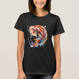 Koi Vis Japanse Koi Karper Vis Aquarel Aziatische T-shirt