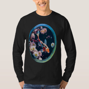 Koi vis karper kersenbloesem vis lens fotografie t-shirt
