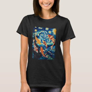 Koi Vis Karper Nishikigoi Japan Sterrennacht Schil T-shirt