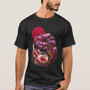 Koi Vis Karper Yin Yang Bonsai Boom Maan Aziatisch T-shirt