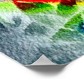 Koi vis kleurrijke waterverf kunst poster (Hoek)