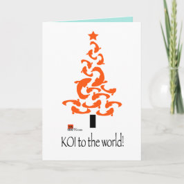KOI (vis) naar de wereld kerstkaart 2021-22 Feestdagen Kaart