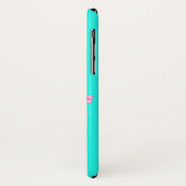 Koi vis oosters sinaasappel turquoise bloemsieraad Case-Mate iPhone case (Achterkant/links)