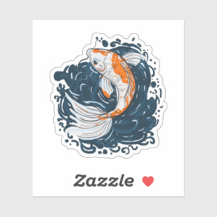 Koi Vis water buigmeester Sticker