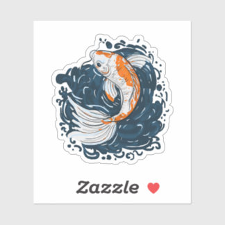 Koi Vis water buigmeester Sticker