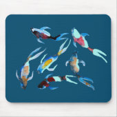 koi Vis waterverf Japans kunst Muismat (Voorkant)