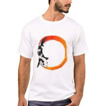 Koi Vis Zen Cirkel Kunst – Minimalistisch ontwerp