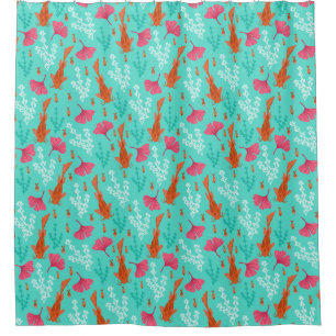 Koi vispatroongordijn douchegordijn