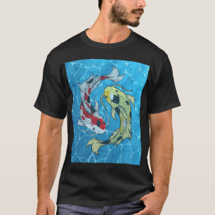 koi vissen zwemmend t-shirt