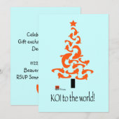 KOI voor de uitnodigingen van de wereldkerstpartij (Voorkant / Achterkant)