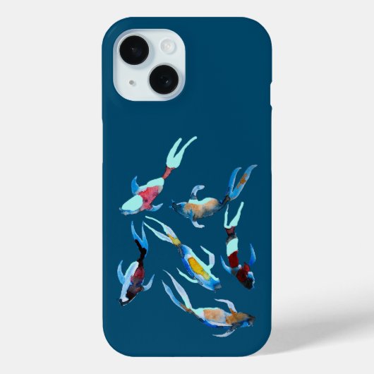 Koi waterverf viskunst Case-Mate iPhone case (Achterkant)