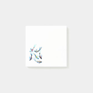 Koi waterverf viskunst post-it® notes