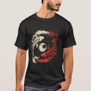 Koi Yin Yang Koi Vis Japanse Koi Karper Vis Aziati T-shirt