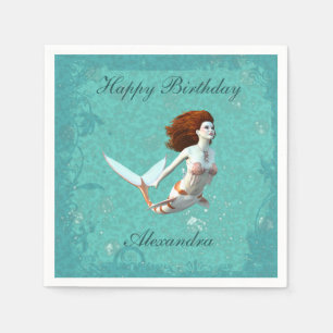 Koi Zeemeermin zwemmen onder water Servet