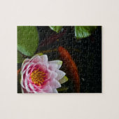koi zwemmen rond lotus legpuzzel (Horizontaal)