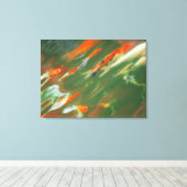 Koikarper zwemt in een vijver canvas afdruk (Insitu (Houten vloer))