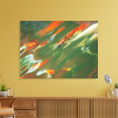 Koikarper zwemt in een vijver canvas afdruk (Insitu (Woonkamer))