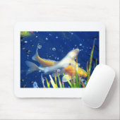 koikarper zwemt mousepad muismat (Met muis)