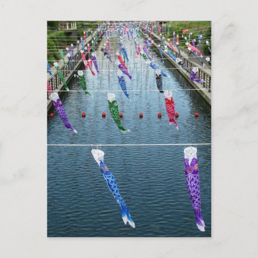 Koinobori (karperwimpels): Japan Briefkaart (Voorkant)