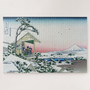 Koishikawa Tea House Uitzicht Mt Fuji door Hokusai Legpuzzel
