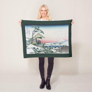 Koishikawa Tea House View Mt. Fuji door Hokusai Fleece Deken