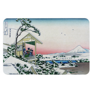 Koishikawa Tea House View Mt. Fuji door Hokusai  Magneet