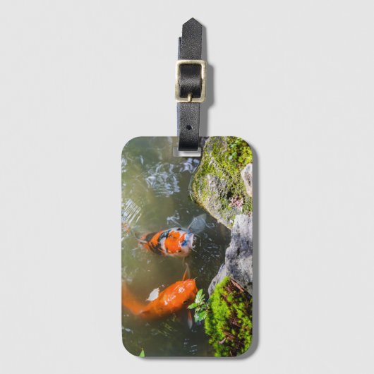 Koivis in een vijver bagagelabel (Voorkant (verticaal))