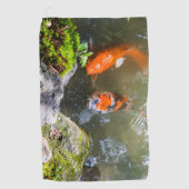 Koivis in een vijver golfhanddoek (Voorkant)