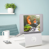 Koivis in een vijver sticker (Laptop op bureau)