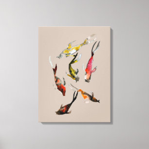 Koiviswaterverf Canvas Afdruk