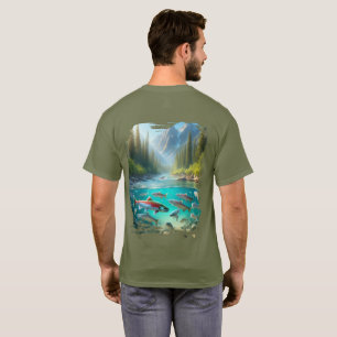 Kokanee Zalm Pijnboom Stroom T-shirt
