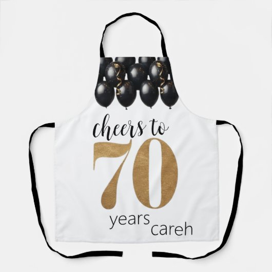 Koken 70 jaar smaak schort (Voorkant)