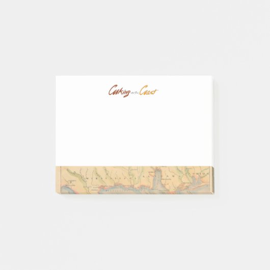 Koken aan de kust | Post-it notities met kaart Post-it® Notes (Voorkant)